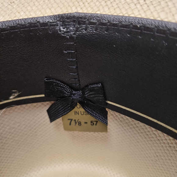 Elegant Cream Fedora with Braided Tan Band - Picture 7 of 7